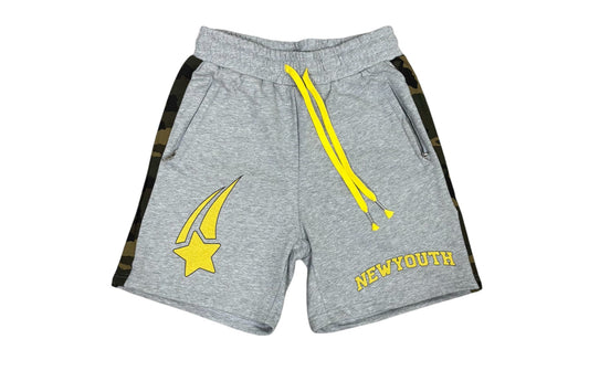 New Youth Grey Camo shorts